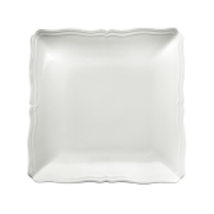 Ginori Antico Doccia White Square Flat Plate - 8.5"